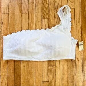 NWT Aerie One Shoulder Scalloped Bikini Top | XL